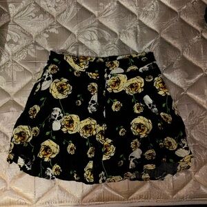 Skull and Yellow Roses skirt